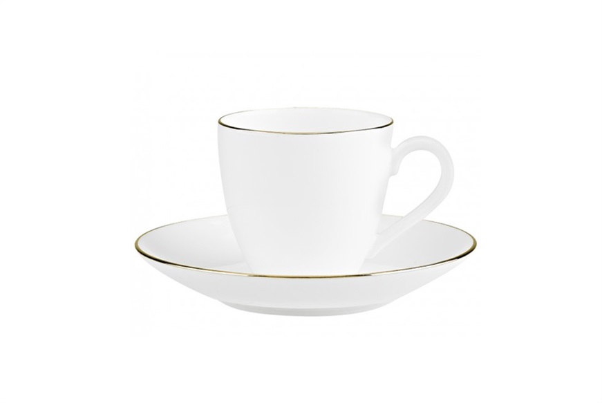 Espresso cup Anmut Platinum n.1 porcelain with saucer Villeroy & Boch