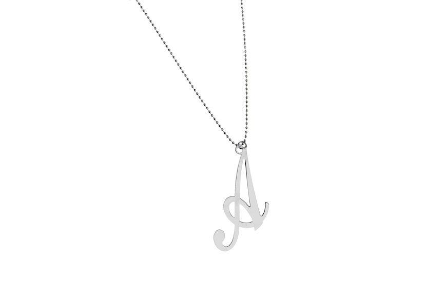 Pendant A letter silver Selezione Zanolli