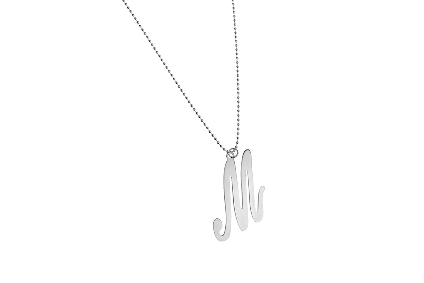 Pendant M letter silver Selezione Zanolli