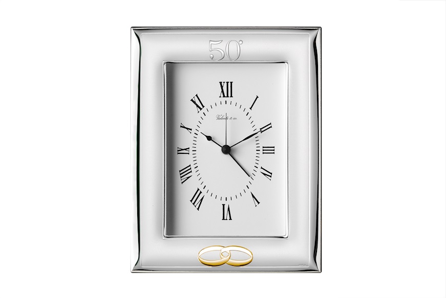 Alarm clock 50° anniversary pvd Silver Selezione Zanolli
