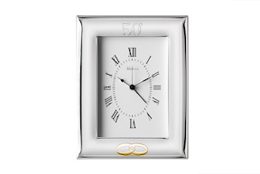 Alarm clock 50° anniversary pvd Silver Selezione Zanolli