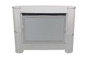 Targa silver plated con cornice e espositore in plexiglass Selezione Zanolli