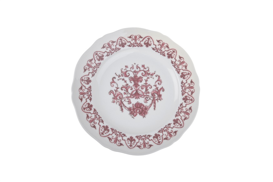 Dessert plate Babele Rosso porcelain Richard Ginori