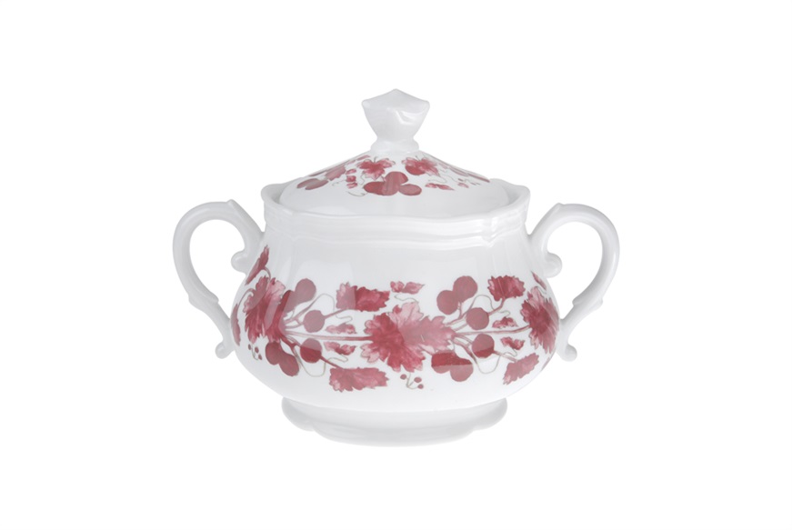 Sugar bowl Babele Rosso porcelain Richard Ginori