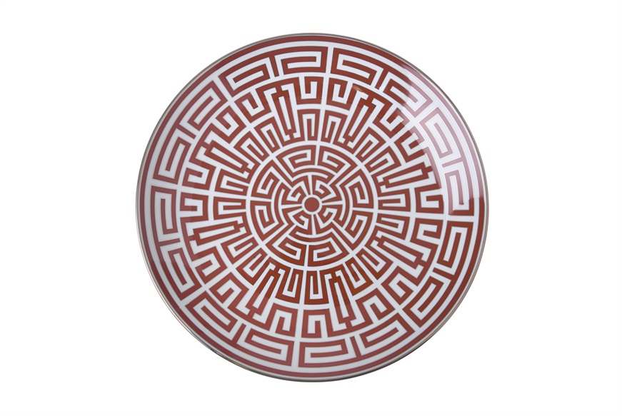 Centerpiece Labirinto Scarlatto porcelain Richard Ginori