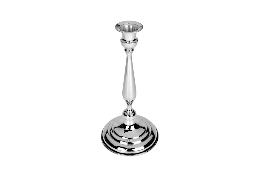 Candlestick silver one flame Selezione Zanolli