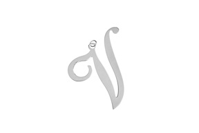 Ciondolo lettera V argento Selezione Zanolli