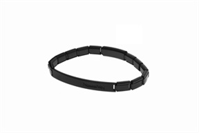 Bracciale Trendsetter acciaio nero con piastrina