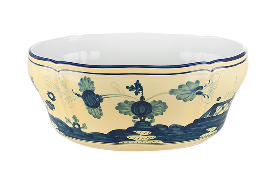 Salad bowl Oriente Italiano Citrino porcelain Richard Ginori