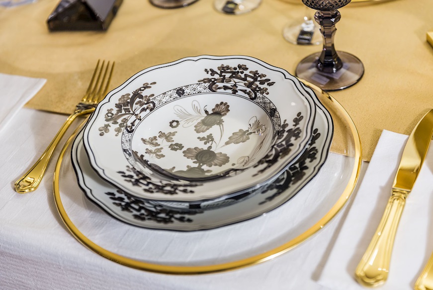 Dessert plate Oriente Italiano Albus porcelain Richard Ginori