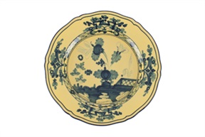 Dessert plate Oriente Italiano Citrino porcelain Richard Ginori