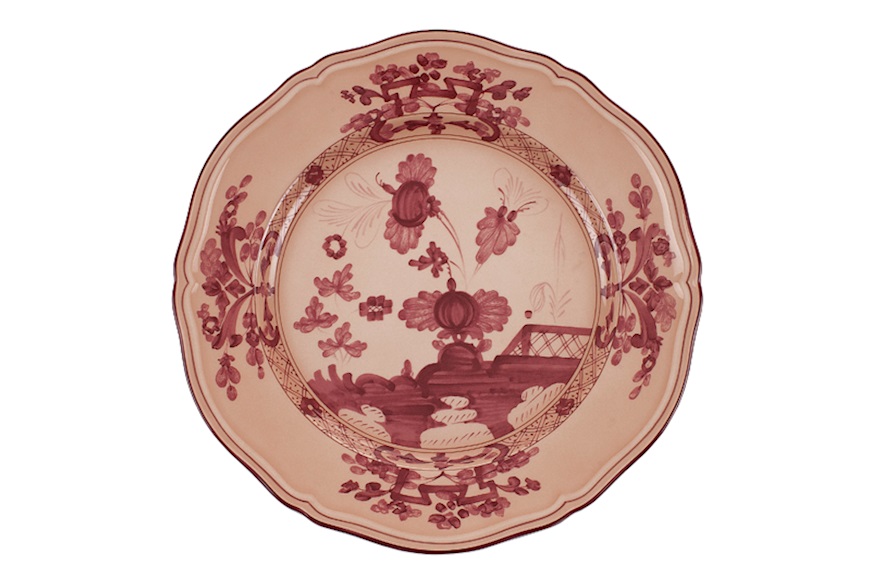 Dinner plate Oriente Italiano Vermigl porcelain Richard Ginori