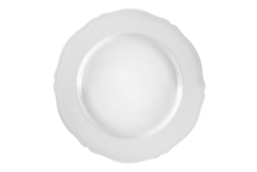 Charger plate Antico Doccia porcelain white Richard Ginori