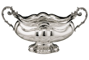 Vasca Imperiale argento con manici e volute Selezione Zanolli