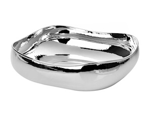 Square bowl silver Selezione Zanolli