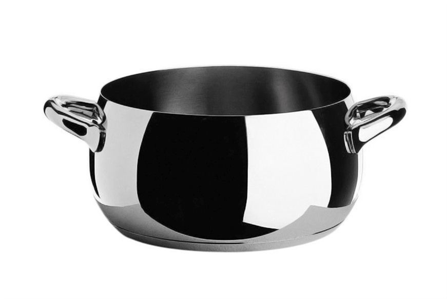 Casserole Mami steel with two handles Alessi
