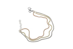 Bracciale argento tre colori Selezione Zanolli