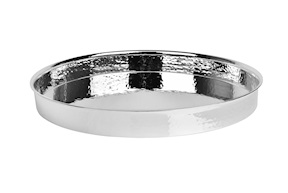 Round tray trilaminated Silver with flap Selezione Zanolli
