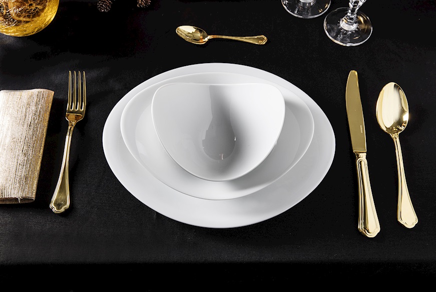 Piatto piano Scoop porcellana Rosenthal