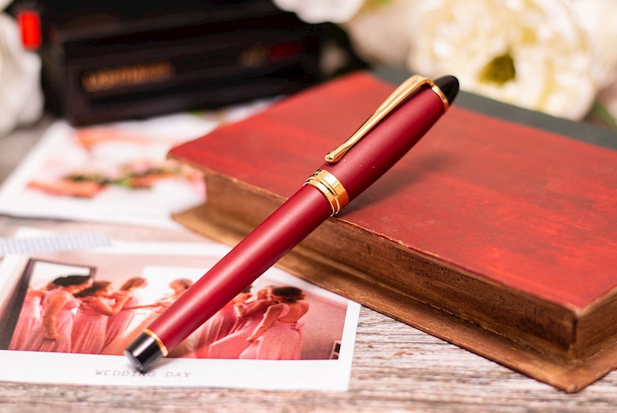 Roller pen Ipsilon Satin bordeaux Aurora