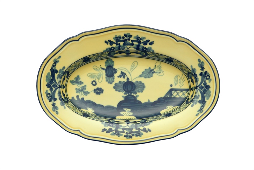 Pickle dish Oriente Italiano Citrino porcelain Richard Ginori