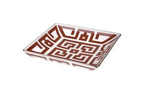 Valet tray Labirinto Scarlatto porcelain Richard Ginori