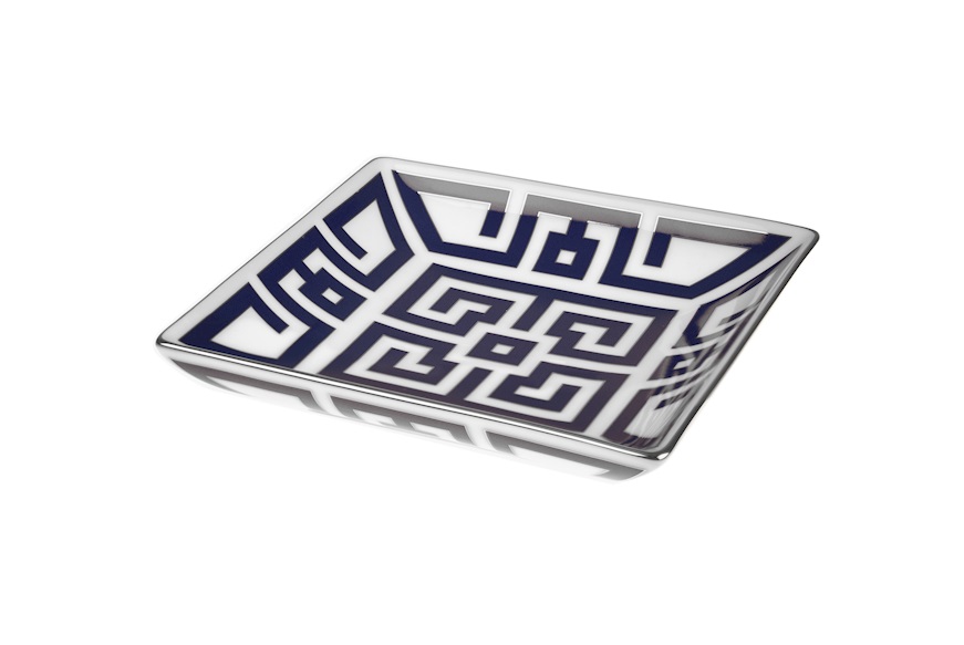 Valet tray Labirinto Zaffiro porcelain Richard Ginori