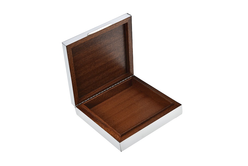 Box silver shiny with wooden interior Selezione Zanolli