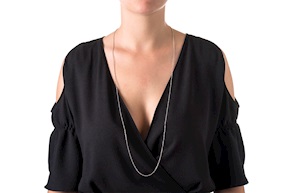 Catenina argento a palline diamantate Selezione Zanolli