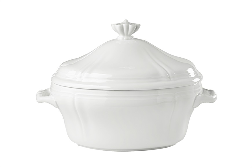 Soup bowl Antico Doccia porcelain white Richard Ginori