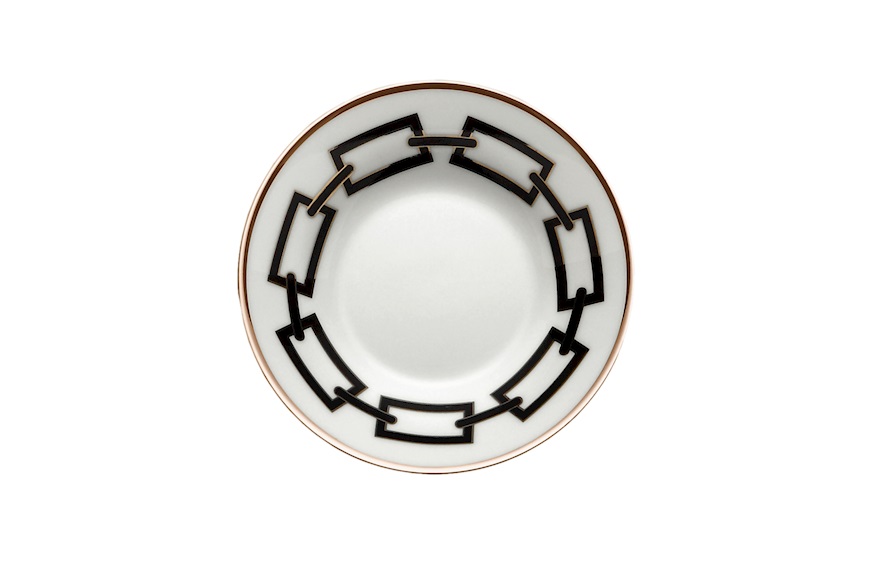 Coffee saucer Catene Nero porcelain Richard Ginori