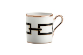 Tazza caffè Catene Nero porcellana Richard Ginori