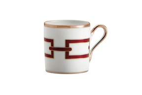 Tazza caffè Catene Scarlatto porcellana Richard Ginori