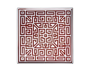 Valet tray Labirinto Scarlatto porcelain Richard Ginori