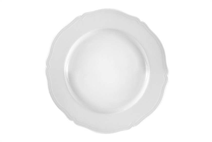 Dinner plate Antico Doccia porcelain white Richard Ginori