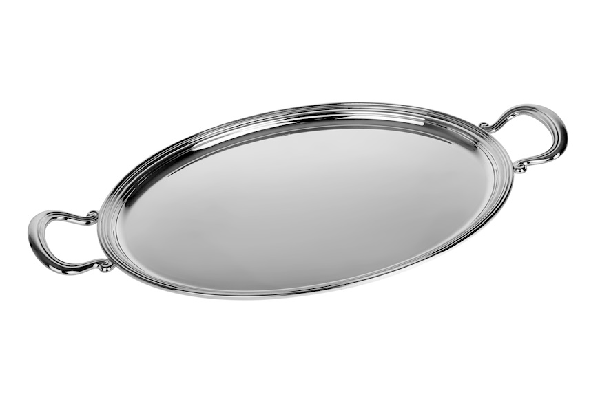 Oval tray silver in English style Selezione Zanolli