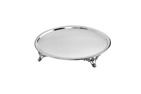 Piattino ovale argento piccolo con piedini Selezione Zanolli