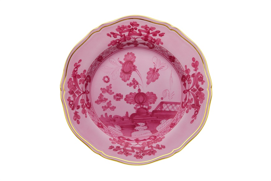 Dessert plate Oriente Italiano Porpora porcelain Richard Ginori