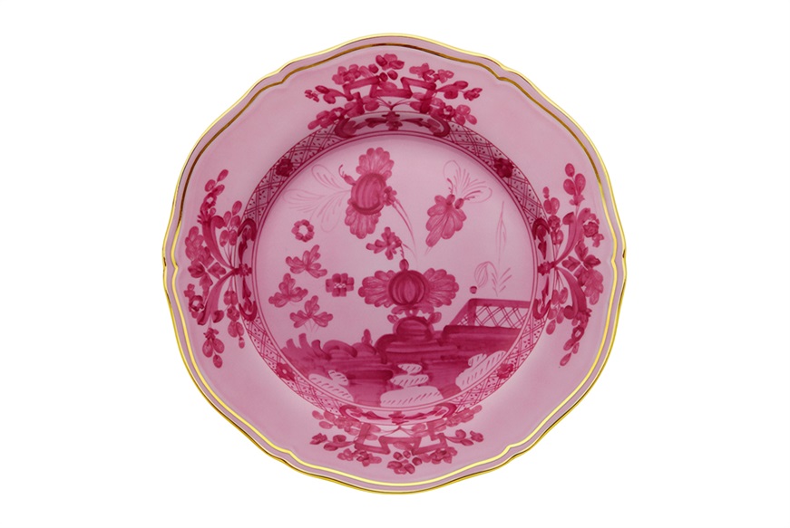 Dinner plate Oriente Italiano Porpora porcelain Richard Ginori