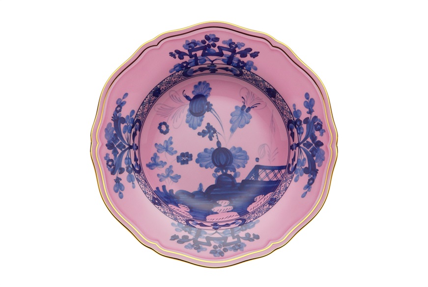 Soup plate Oriente Italiano Azalea porcelain Richard Ginori