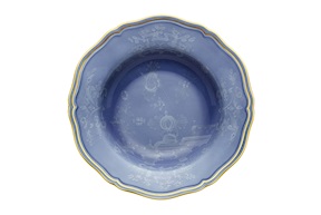 Piatto fondo Oriente Italiano Pervinca porcellana Richard Ginori