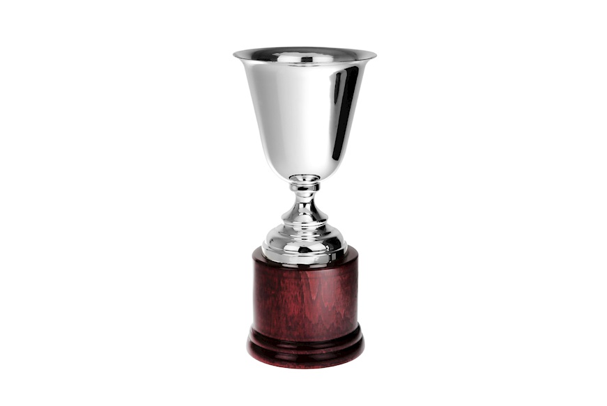 Cup silver with wooden base Selezione Zanolli