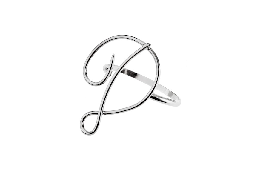 Napkin tie D Letter silver Selezione Zanolli