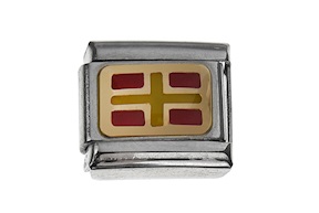 R letter nautical alphabet Composable steel gold and enamel Nomination