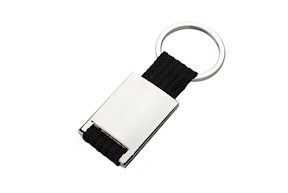 Portachiavi con tessuto nero Selezione Zanolli