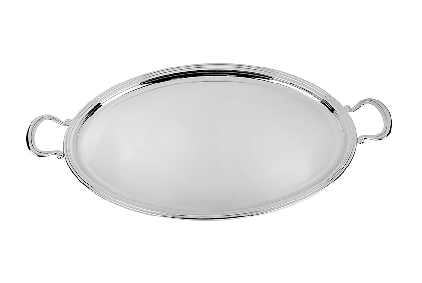 Oval tray silver in English style Selezione Zanolli