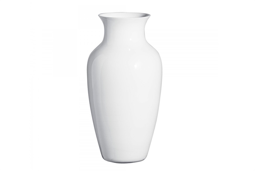 Vase I Cinesi Murano glass Latte white white Carlo Moretti