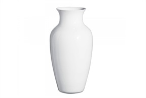 Vase I Cinesi Murano glass Latte white white Carlo Moretti