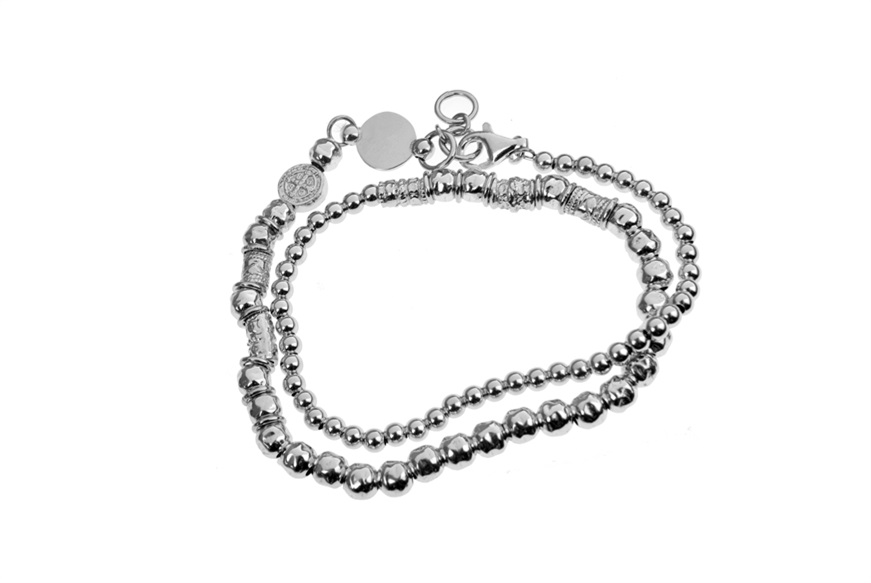 Bracelet My Saint silver with spheres Maria Cristina Sterling