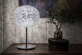 Lampada da tavolo Planet con dimmer colore cristallo Kartell